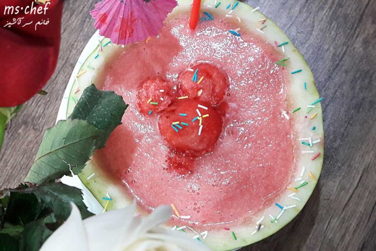 طرز تهیه آب هندوانه + خواص هندوانه + ab hendevaneh + خانم سرآشپز + mschef