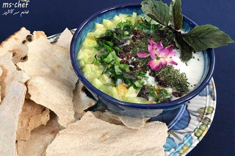 طرز تهیه آب دوغ خیار - ab doogh khiar - خانم سرآشپز - mschef