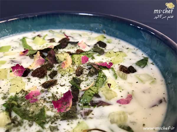 طرز تهیه آب دوغ خیار - ab doogh khiar - خانم سرآشپز - mschef